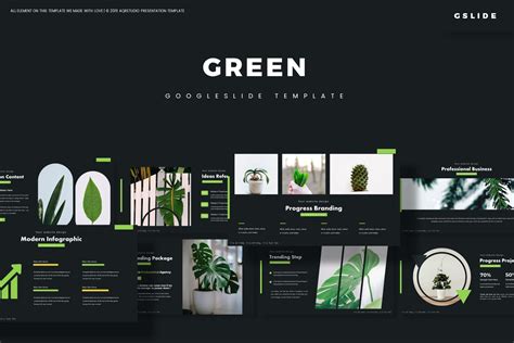 Green - Google Slides Template | Presentation Templates ~ Creative Market