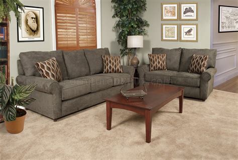 Green Fabric Modern Sofa & Loveseat Set w/Options