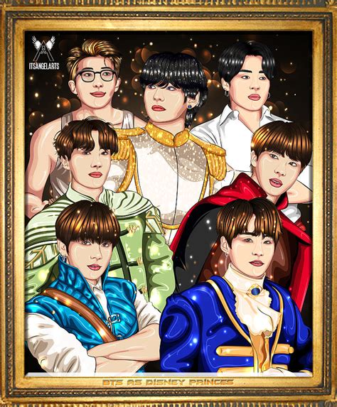 BTS as Disney Princes Digital Art by Angel Arts - Pixels