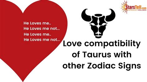 Love compatibility of Taurus with other Zodiac Signs | StarsTell