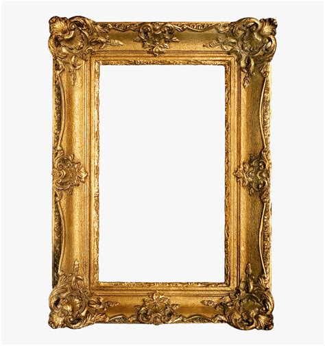 Golden Vintage Frame Png Clipart - Gold Frame Clip Art, Transparent Png - kindpng