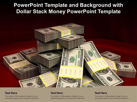 Powerpoint Template And Background With Dollar Stack Money Powerpoint Template | Presentation ...