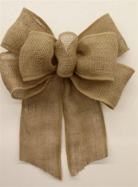 This bow is created with 4 wide wired burlap ribbon. Great for wreaths, swags, garlands and more ...