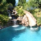 Rico Rock grotto, waterfall and slide into pool