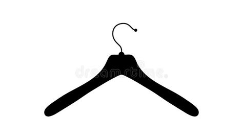 Hanger Silhouette - Black Vector Illustration - Isolated on White Background Stock Vector ...