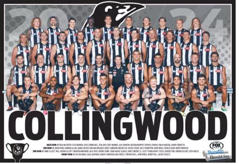 COLLINGWOOD MAGPIES 2024 Afl Football Team Player Laminated Poster, Bargain £11.76 - PicClick UK