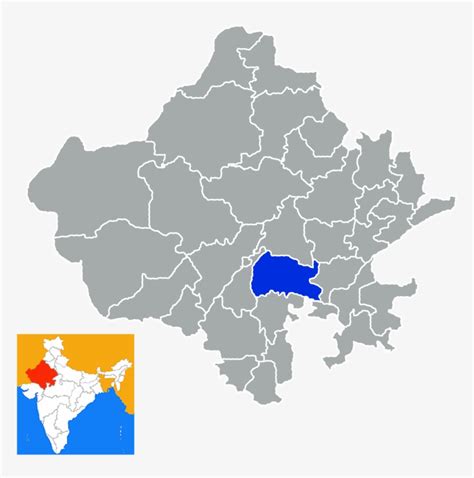 Bhilwara District - Sikar In Rajasthan Map Transparent PNG - 400x397 ...