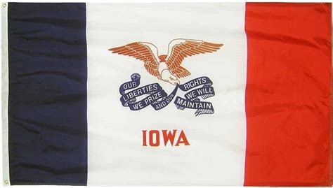 Iowa State Flag, Double-Sided 2ft x 3ft, IA2X3D - Eagle Mountain Flag