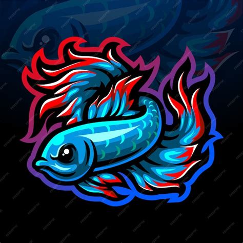 Premium Vector | Betta logo design icon silhouette