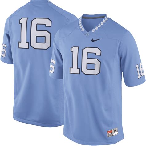 Nike North Carolina Tar Heels Carolina Blue #16 Game Football Jersey