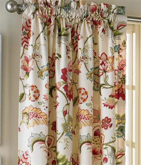 Jacobean Linen Curtain Panel Floral Window Panels in Kaufmann - Etsy