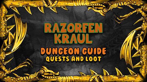 Razorfen Kraul Quests and Loot | Classic WoW - YouTube