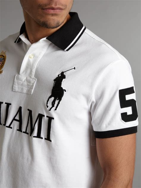 Polo ralph lauren Miami Polo Shirt in White for Men | Lyst