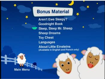 Lullaby Time DVD Menu | The True Baby Einstein Wiki | Fandom