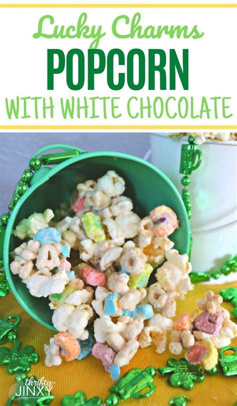 It only takes a few minutes and Lucky Charms Cereal, Popcorn and white ...