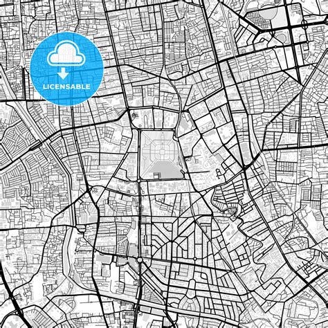 Downtown map of Central Jakarta, Indonesia, Indonesia - HEBSTREITS