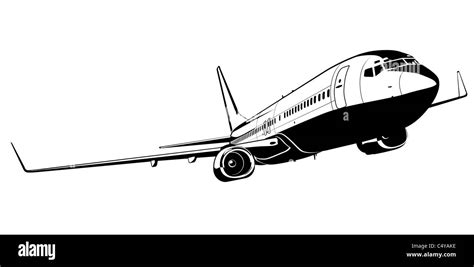 boeing 737 silhouette Stock Photo - Alamy