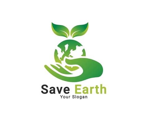 Premium Vector | Global care logo save earth logo save ecology nature logo template