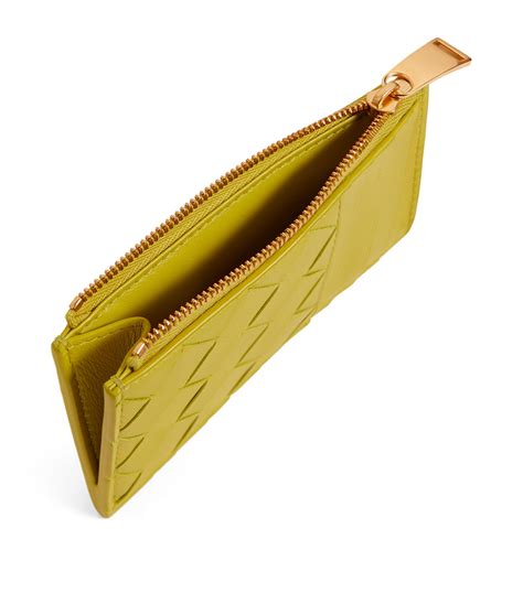 Bottega Veneta Leather Intrecciato Zipped Card Holder | Harrods US