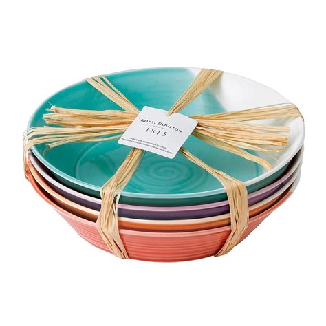 Royal Doulton 1815 Pasta Bowls set of 4 Brights 22cm - Royal Doulton® Australia