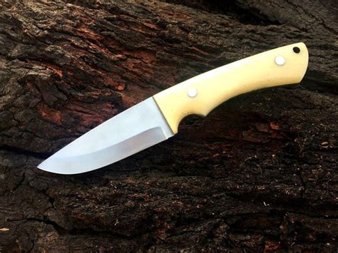 CUSTOM HANDMADE HIGH CARBON STEEL SCANDI GRIND BUSHCRAFT KNIFE – NB ...