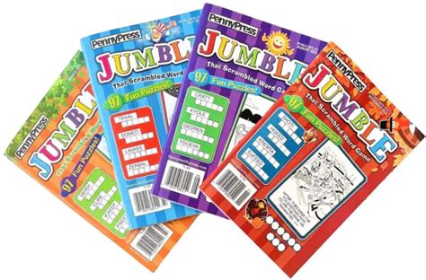 NEW LOT 4 Penny Press Dell Jumble Word Scramble Puzzles Books 97 Puzzles Each! $16.95 - PicClick