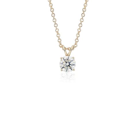 Diamond Solitaire Pendant in 14k Yellow Gold (1 ct. tw.) | Blue Nile