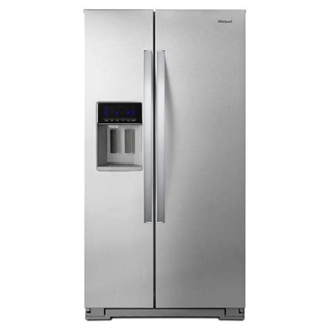 Shop Whirlpool 20.6-cu ft Counter-Depth Side-by-Side Refrigerator with ...