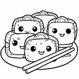 Download Four Cute Buns On A Plate With Chopsticks Coloring Pages  sketch template