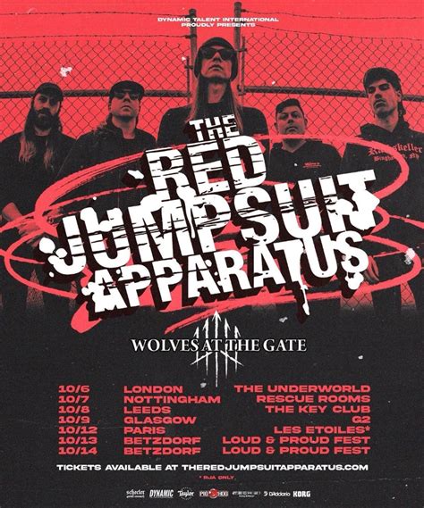 The Red Jumpsuit Apparatus - UK & EU Tour 2023 - 09 October 2023 - The Garage - Event/Gig ...