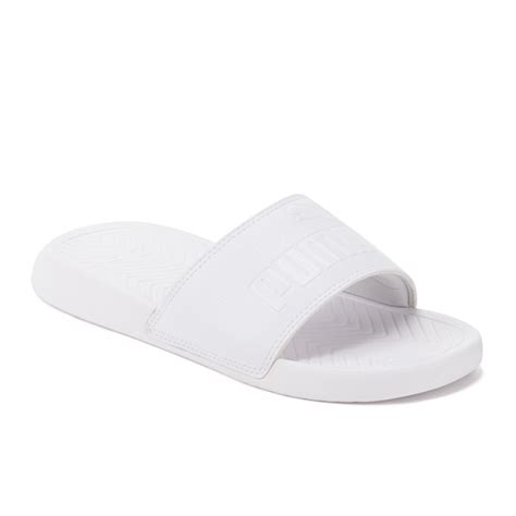 Puma Popcat Slide Sandals in White for Men | Lyst