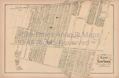 Canarsie Brooklyn New York Vintage Map Beers 1873 | Vintage map ...