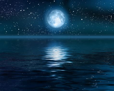 Desktop Full Moon Backgrounds Wallpaper - Sea Moon And Stars - 1378x1101 - Download HD Wallpaper ...