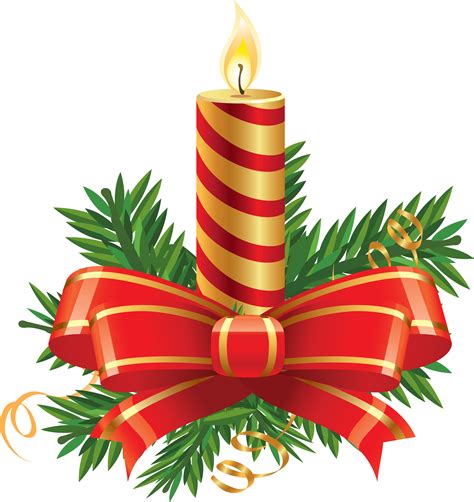 Christmas candle PNG image