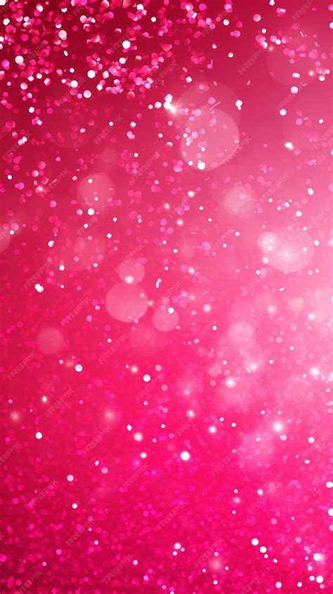 Pink glitter on a red background | Premium AI-generated image