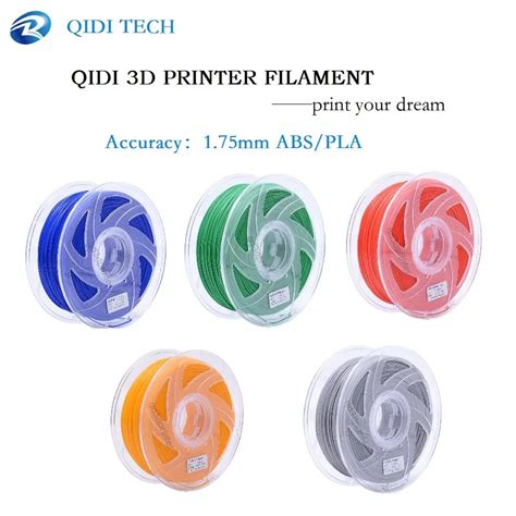 Qidi Tech 3d Printer Filaments Pla / Abs 1.75mm 1kg Spool 3d Printing Material For 3d Printer ...