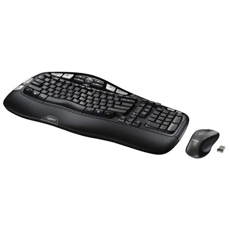 Logitech MK550 Wireless Wave Keyboard and Mouse Combo - Includes Keyboard and Mouse, Long ...