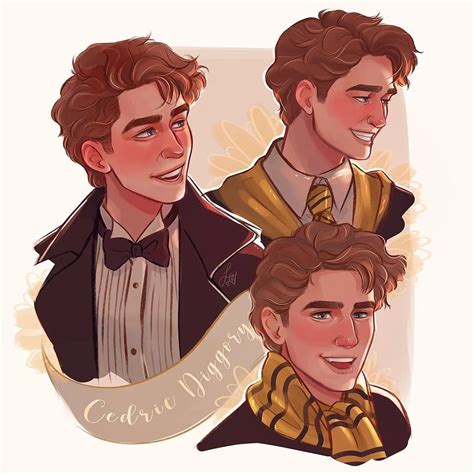 Freesia | Illustrator on Instagram: " Cedric Diggory 🌻 Portrait studies "Right. Hey, listen ...