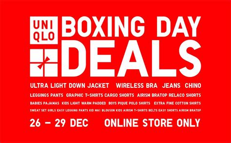 Uniqlo Boxing Day Sale Discount Offer Deals @ Online Store 26 - 29 December 2016