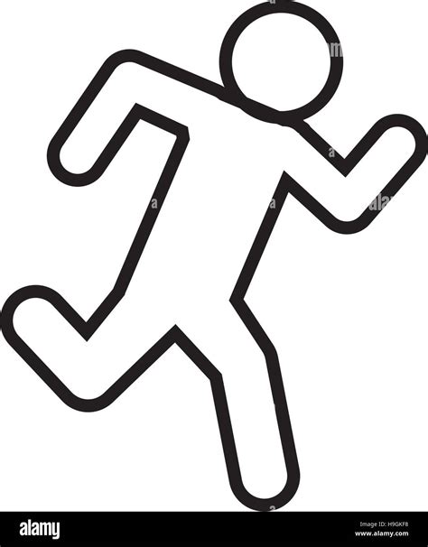 drawing man sport runner icon Stock Vector Image & Art - Alamy