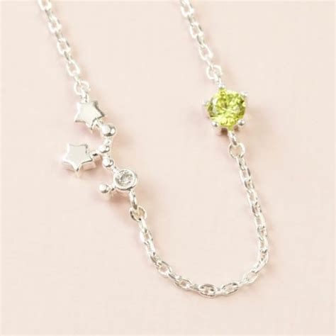 Virgo Constellation & Birthstone Necklace - Happy Glastonbury!