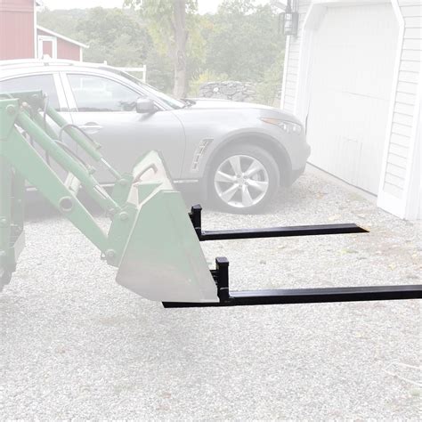 Clamp on Pallet Forks, 60" HD Clamp on Pallet Forks 4000 LB Capacity Loader Bucket Tractor Black ...