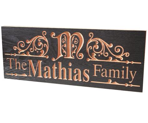 Family Last Name Sign, Wood Sign Personalized Family Name Sign Custom Personalized Sign Carved ...