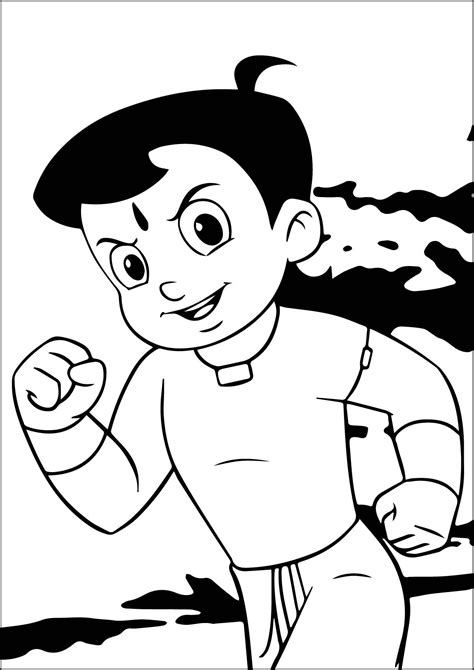 Chhota Bheem Coloring Pages - Wecoloringpage | Drawing pictures for colouring, Coloring pages ...