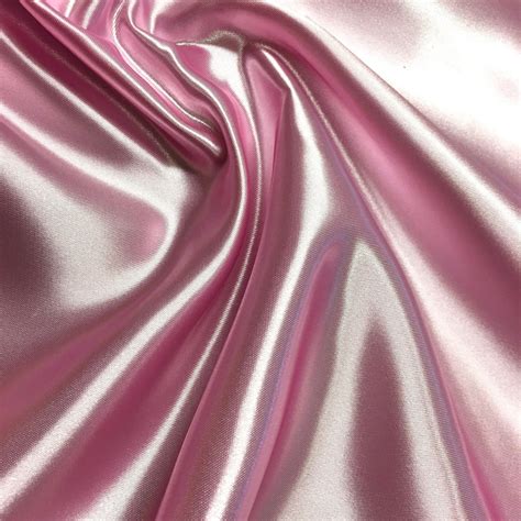 Bridal Satin Fabric Silky Poly 60" Wide Heavy Wedding Dress Drapery By The Yard (Light Pink ...