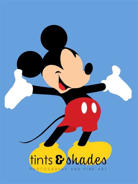 Mickey Mouse Minimalist Poster by TintsShadesFineArt on Etsy | Disney ...