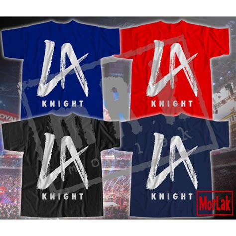 WWE Superstar LA Knight " LA Knight Logo Red " Big Graphic Unisex Shirt | Shopee Philippines