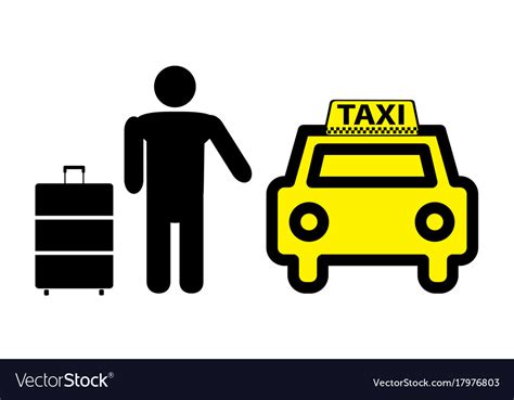 Sticker logo or icon taxi service Royalty Free Vector Image