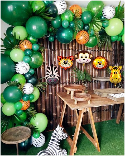 2019 Upgrade Jungle Safari Theme Party Supplies, 102 PCS Balloon Garland Kit, | eBay