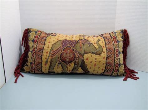 Newport Indian Elephant Throw Pillow Long India Tapestry Style ...